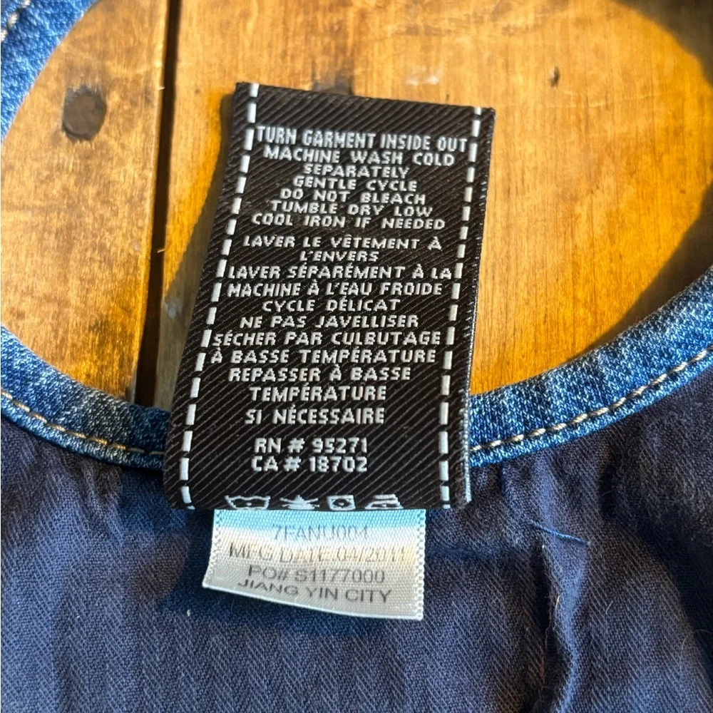Blue Denim Baby Bib 7 for mankind jeans